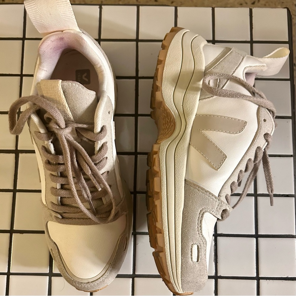 Veja x Rick Owens Venturi Beige Sneakers, sz EU 41 / US 10
